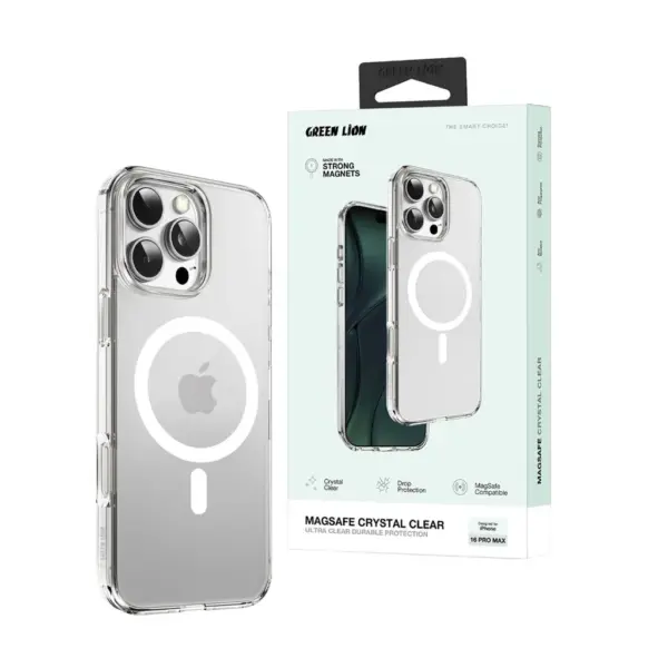 GREEN LION MAGSAFE DELGADO | ULTRA SLIM & LIGHTWEIGHT CASE FOR IPHONE 16 PLUS | CLEAR